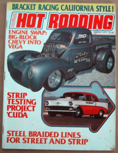 POPULAR HOT RODDING 1977 MAR - BRACKET RACING, VEGA BIG BLOCK 